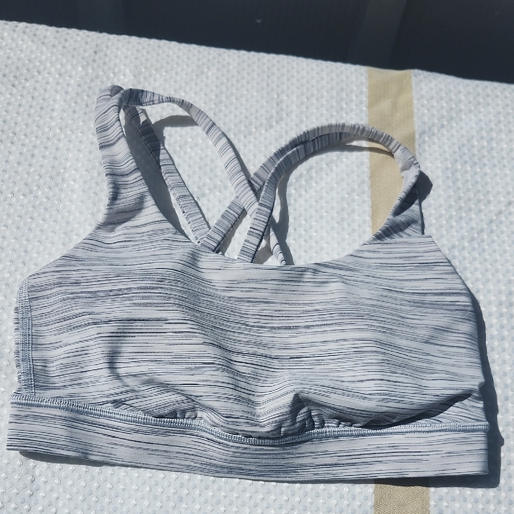 lululemon athletica Gray Sports Bra Medium Impact - Picture 2 of 6